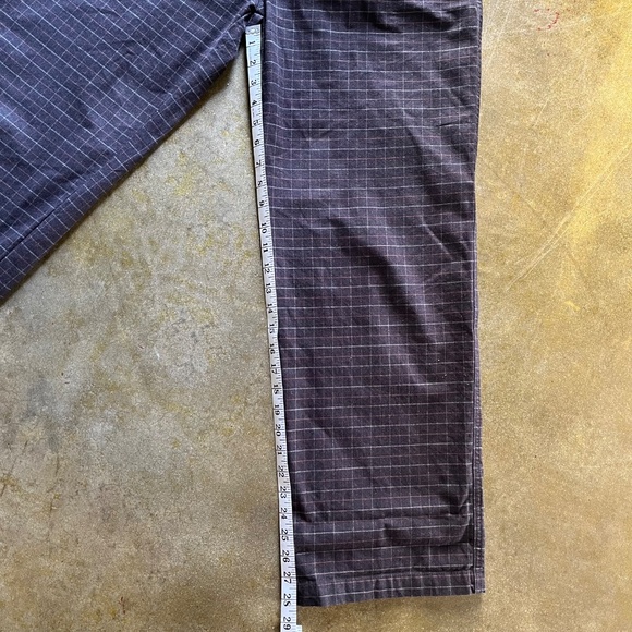 Dockers Original Khaki Pleated High Wide Fit Trousers Pants Black Bean Plaid 26 - Picture 11 of 11